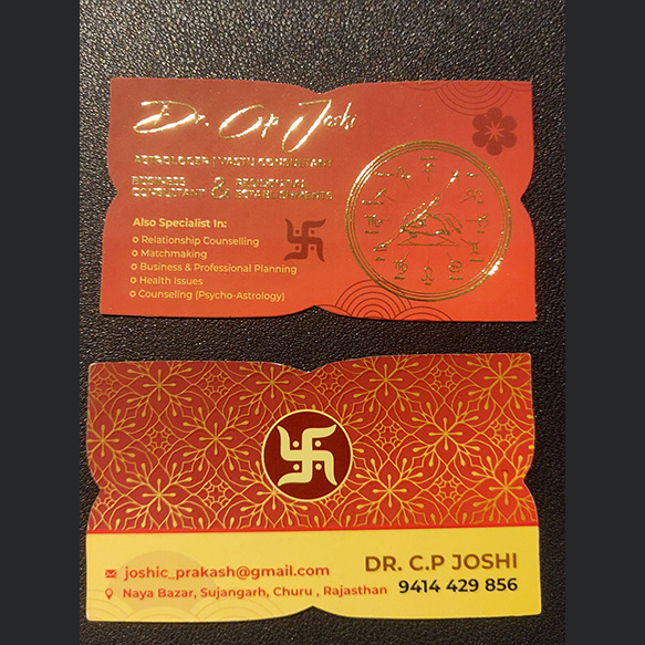 Gold Foil Die Cut Cards printing in jaipur